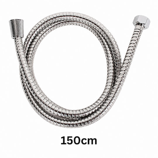 Viospiral Σπιράλ Ντουζ Inox 150cm Βαρέως Τύπου με 5 Χρόνια Εγγύηση, Χρωμέ