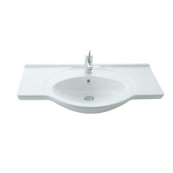 TEMA Creavit Smile, Νιπτήρας Επίπλου 87,2x0m, από Πορσελάνη, Λευκός TEMA Creavit Smile, Νιπτήρας Επίπλου 87,2x0m, από Πορσελάνη, Λευκός