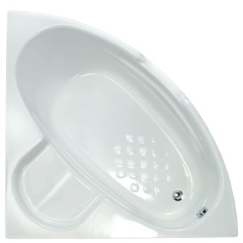 Sanitec Samantha, Γωνιακή Μπανιέρα 105x105cm, Λευκή