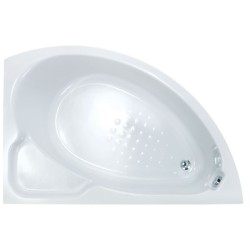 Sanitec Lydia, Ασσύμετρη Μπανιέρα 100x165cm, Αριστερή, Λευκή
