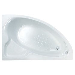 Sanitec Lydia, Ασσύμετρη Μπανιέρα 100x150cm, Αριστερή, Λευκή