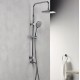 TEMA (53230-1) Rain Tondo Στήλη Ντους Επεκτεινόμενη Με Τηλέφωνο & Σαπουνοθήκη, Χρωμέ