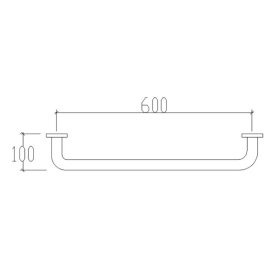 TEMA (82002), Μπάρα Στήριξης 60cm, Χρωμέ