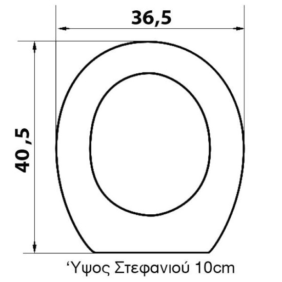 ΕΛΒΙΤ Κάθισμα Α.Μ.Ε.Α. Υπερυψωμενο 10Cm, Λευκό