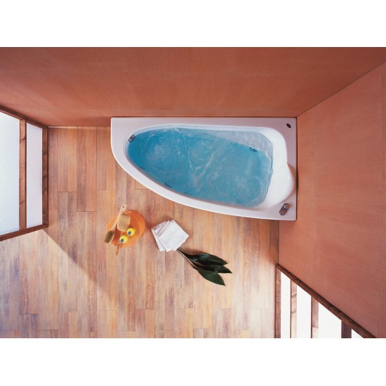 Acrilan Kochili 80x135, Ασύμμετρη Μπανιέρα Νο2, Λευκή