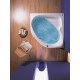 Acrilan Santorini 127x127, Γωνιακή Μπανιέρα Λευκή