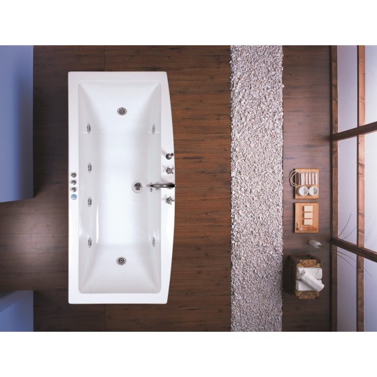Acrilan Dilos Maxx Coat 80x190 Ευθύγραμμη Μπανιέρα, Λευκή