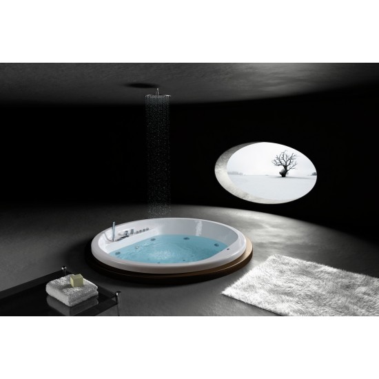 Acrilan Miami Maxx Coat 180x180, Κυκλικός Λουτήρας, Λευκός