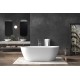 Acrilan Evelyn Solid Gloss Λουτήρας Ελεύθερης Τοποθέτησης 80x170 Λευκός