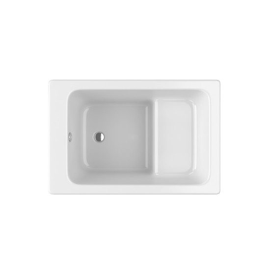Acrilan Kymi Maxx Coat 70x105, Ευθύγραμμη Μπανιέρα Με Κάθισμα, Λευκή