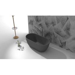 Acrilan Evelyn Velour Grey Matte, Λουτήρας Ελεύθερης Τοποθέτησης 80x165