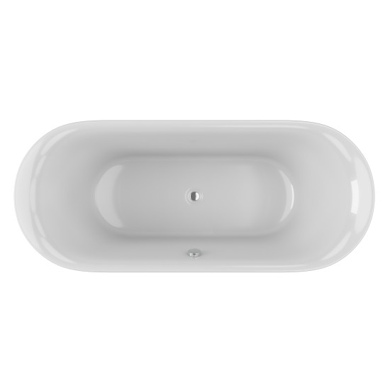 Acrilan Oval Maxx Coat 80x190 Μπανιερά, Λευκή