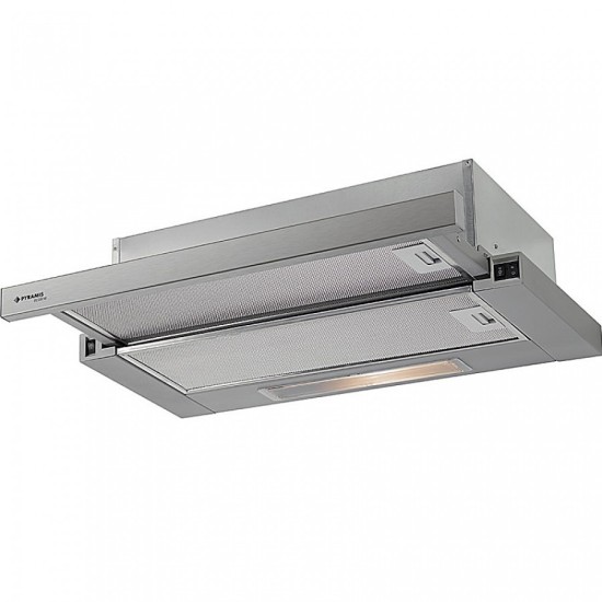 Pyramis, Απορροφητήρας Power Slim 60cm, Συρόμενος, Inox