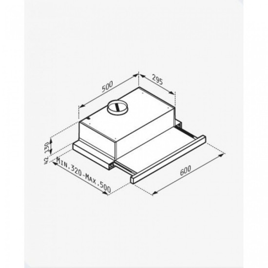 Pyramis, Απορροφητήρας Power Slim 60cm, Συρόμενος, Inox