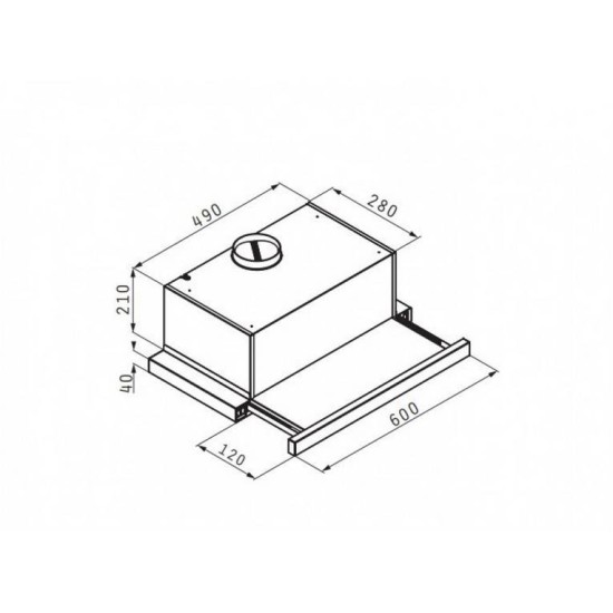 Maidtec (Pyramis) Συρόμενος Απορροφητήρας Turbo 60cm, Χρωμέ