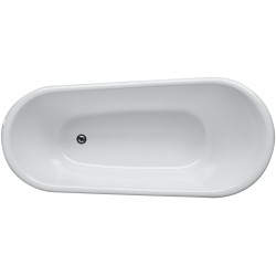 Acrilan Ithaki 80x175, Μπανιέρα Ελεύθερης Τοποθέτησης (Λευκά Πόδια Και Βαλβίδα)