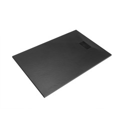 Acrilan Shower Stone, Ντουζιέρα Τεχνίτης Πέτρας 90x180, Μαύρη