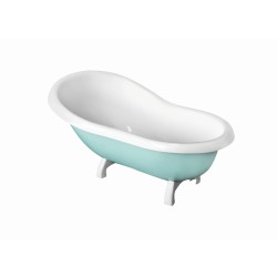 Acrilan Baby Bath 47x85, Παιδική Mπανιερά, Λευκή - Turquoise