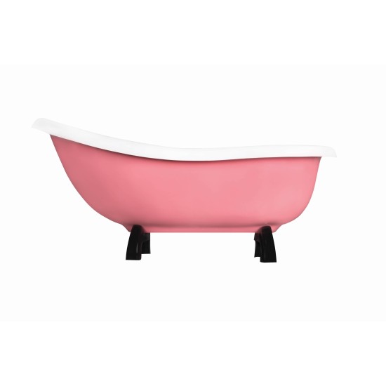 Acrilan Baby Bath 47x85, Παιδική Mπανιερά, Λευκή - Ροζ