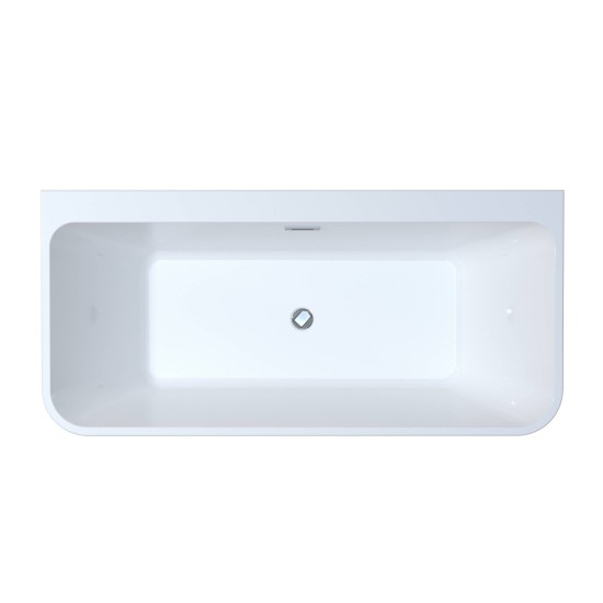 Acrilan Neda 80x170 Μπανιερά Ελεύθερης Τοποθέτησης, Λευκή