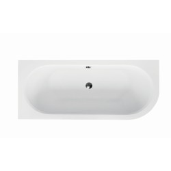 Acrilan Aura 75x160, Νο1, Ασύμμετρη Μπανιερά Λευκή