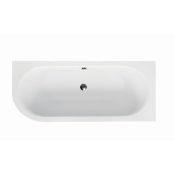 Acrilan Aura 75x160, Νο2, Ασύμμετρη Μπανιερά Λευκή