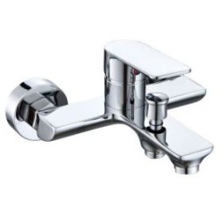 Acquanet Next, Μπαταρία Λουτρού με Σπιράλ και Τηλέφωνο, Χρωμέ