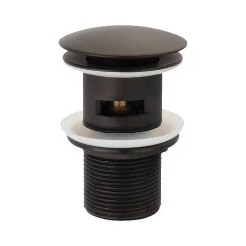 Acquanet Volcano μπαταρία Νιπτήρος Με Βαλβίδα Clic-Clack, Μαύρη