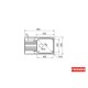 Franke Smart SRX611-86 LB, 86x50, Inox Λείος