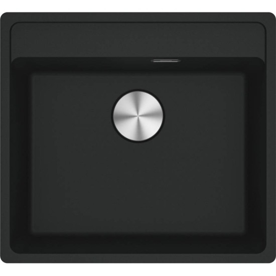 Frnke Maris MRG 610-52, Γρανιτένιος Νεροχύτης 56x51cm Black Matt