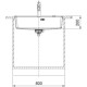 Franke Maris MRG610-TL 76X51cm, Black Matt
