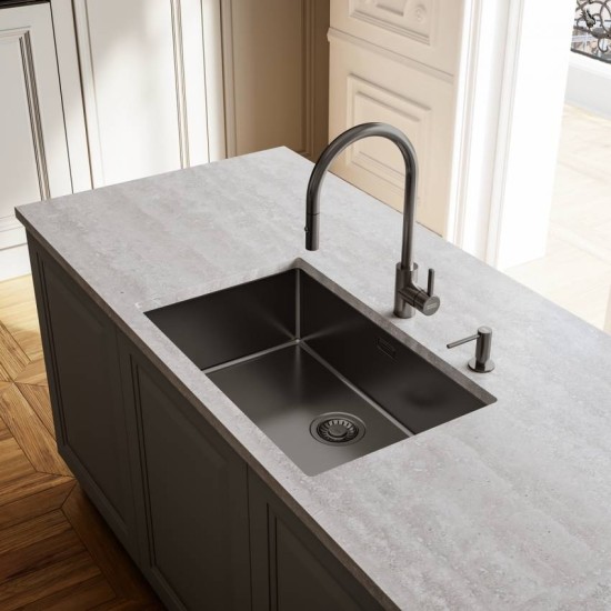 FRANKE EOS NEO ΜΠΑΤΑΡΙΑ ΝΕΡΟΧ. Anthracite με ντους