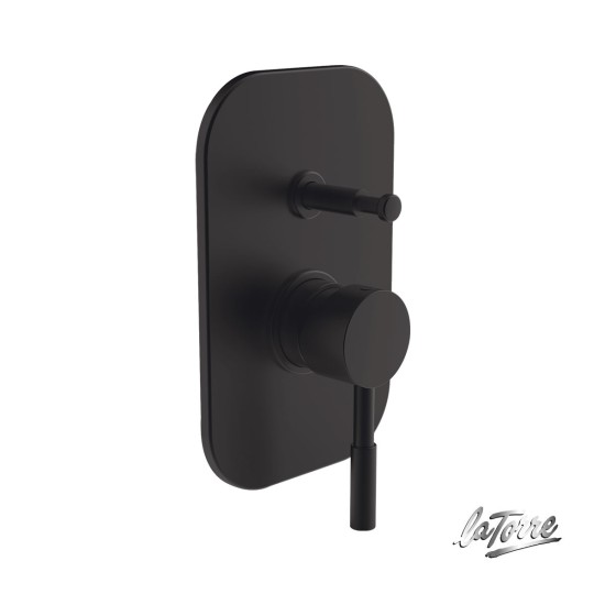 La Torre Tech, Μίκτης Εντοιχισμού 2 Εξόδων με Εκτροπέα, Black Matt