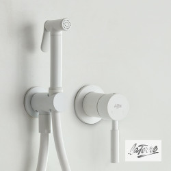 La Torre Tech Flush Mix, Επίτοιχο Σετ Μπιντέ με Ανάμιξη, White Mat. La Torre Tech Flush Mix, Επίτοιχο Σετ Μπιντέ με Ανάμιξη, White Mat.