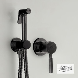 La Torre Tech Flush Mix, Επίτοιχο Σετ Μπιντέ με Ανάμιξη, Black Brushed La Torre Tech Flush Mix, Επίτοιχο Σετ Μπιντέ με Ανάμιξη, Black Brushed