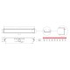 MaxiFlow Scala Legal, Κανάλι Δαπέδου 60cm, Χαμηλού Προφίλ 2 Όψεων, Inox
