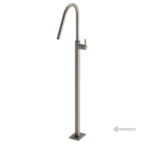 Eurorama Επιδαπέδια Μπαταρία Νιπτήρος 124,5cm, Inox