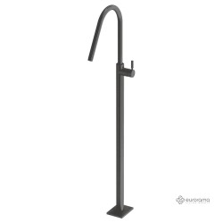 Eurorama Επιδαπέδια Μπαταρία Νιπτήρος 124,5cm, Black Brushed