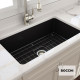 Bocchi Νεροχύτης Farmhouse Clean Plus+ 81X48cm Black Matt