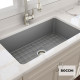 Bocchi Νεροχύτης Farmhouse Clean Plus+ 81X48cm Grey Matt