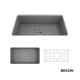 Bocchi Νεροχύτης Farmhouse Clean Plus+ 81X48cm Grey Matt