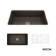 Bocchi Νεροχύτης Farmhouse Clean Plus+ 81X48cm Brown Matt