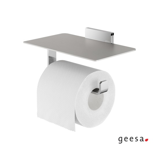 Geesa Craft Χαρτοθήκη Με Εταζέρα 19x11,6 Εκ. Inox Λείο