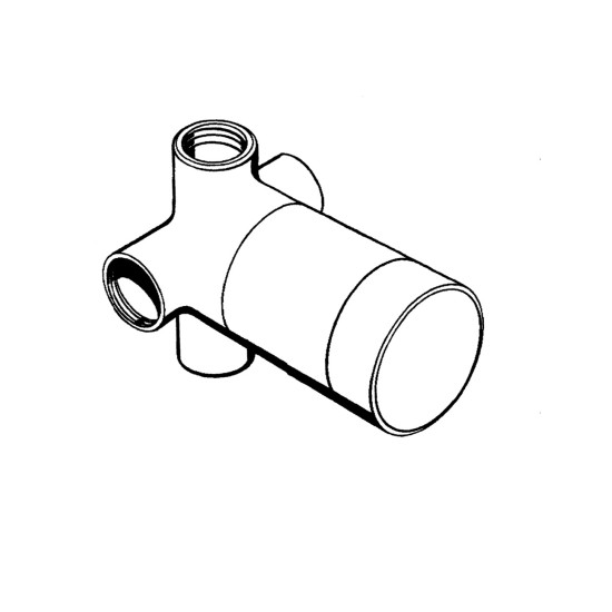 Hansgrohe Διανομέας 3 εξόδων για εντοιχιζόμενη μπαταρία λουτρού - ντούζ.