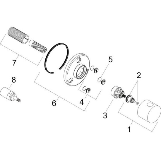 Hansgrohe, Βαλβίδα εκτροπής νερού, 3ων εξόδων, Χρωμέ.