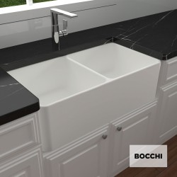 Bocchi Νεροχύτης Επικαθήμενος 84x46 Διπλής Όψης White Bocchi Νεροχύτης Επικαθήμενος 84x46 Διπλής Όψης White
