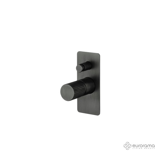 Eurorama Oso Μίκτης Εντοιχισμού Με Εκτροπέα Black Brushed