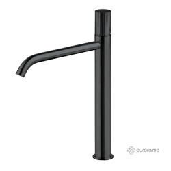 Eurorama Oso Μπαταρία Νιπτήρος Υψηλή με Βαλβίδα Clic-Clac Black Brushed Eurorama Oso Μπαταρία Νιπτήρος Υψηλή με Βαλβίδα Clic-Clac Black Brushed