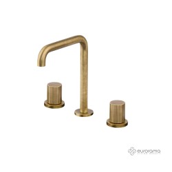 Eurorama Oso, Μπαταρία νιπτήρος επικαθήμενη 3 οπών, Bronze Brushed