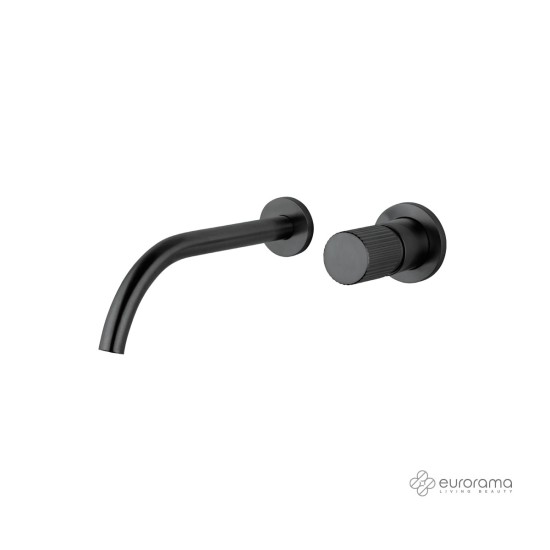 Eurorama Oso Επίτοιχη Μπαταρία Νιπτήρος Black Brushed